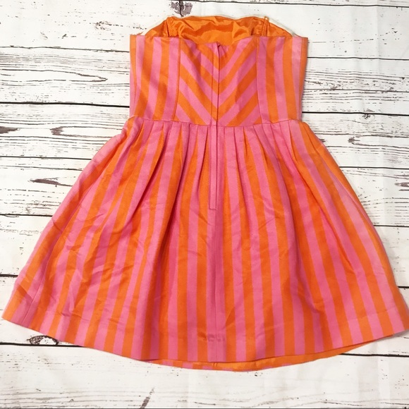 Lilly Pulitzer Eve Dress Swizzle Stripe Hotty Pink - Picture 2 of 5